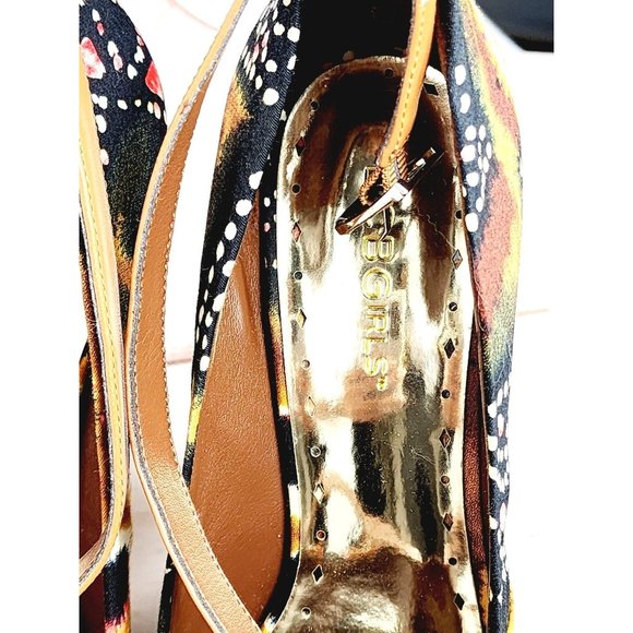 BCB Girls Studded Felt Multicolored High Heel 8B/38 Woman Shoe - Picture 11 of 16